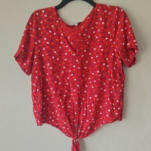 M Madewell Tie Front Top
